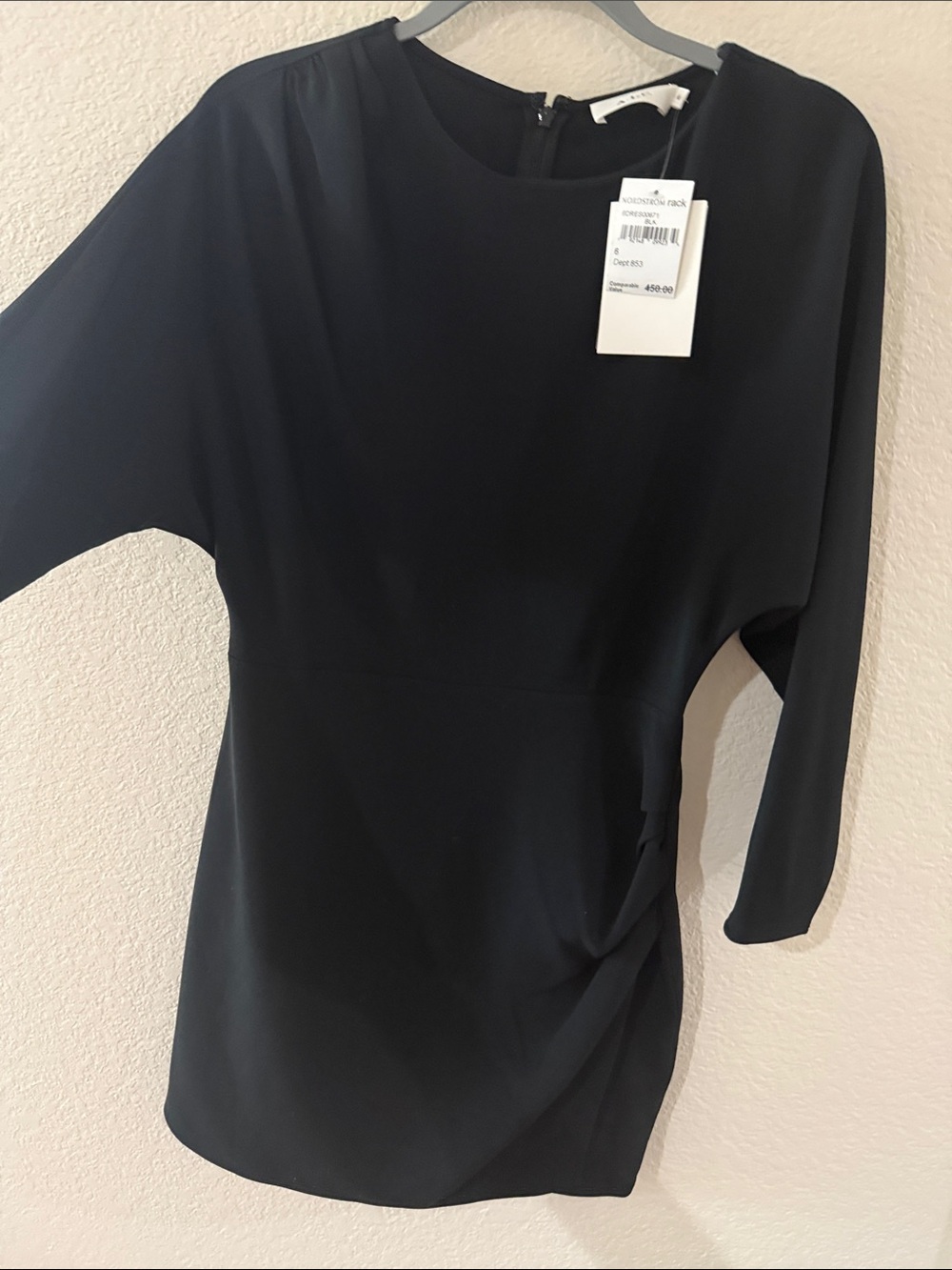 A.L.C. Black Long-Sleeve Sheath Dress